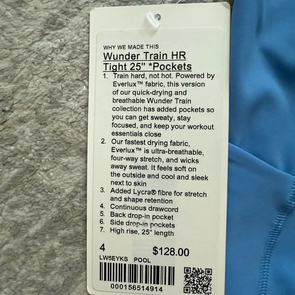 Lululemon Wunder Train High-Rise Tight with Pockets 25" Pool Party - Picture 10 of 10